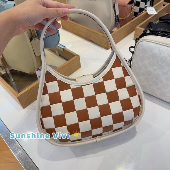 NWT Coach Ergo Bag In Checkerboard Upcrafted Leather...